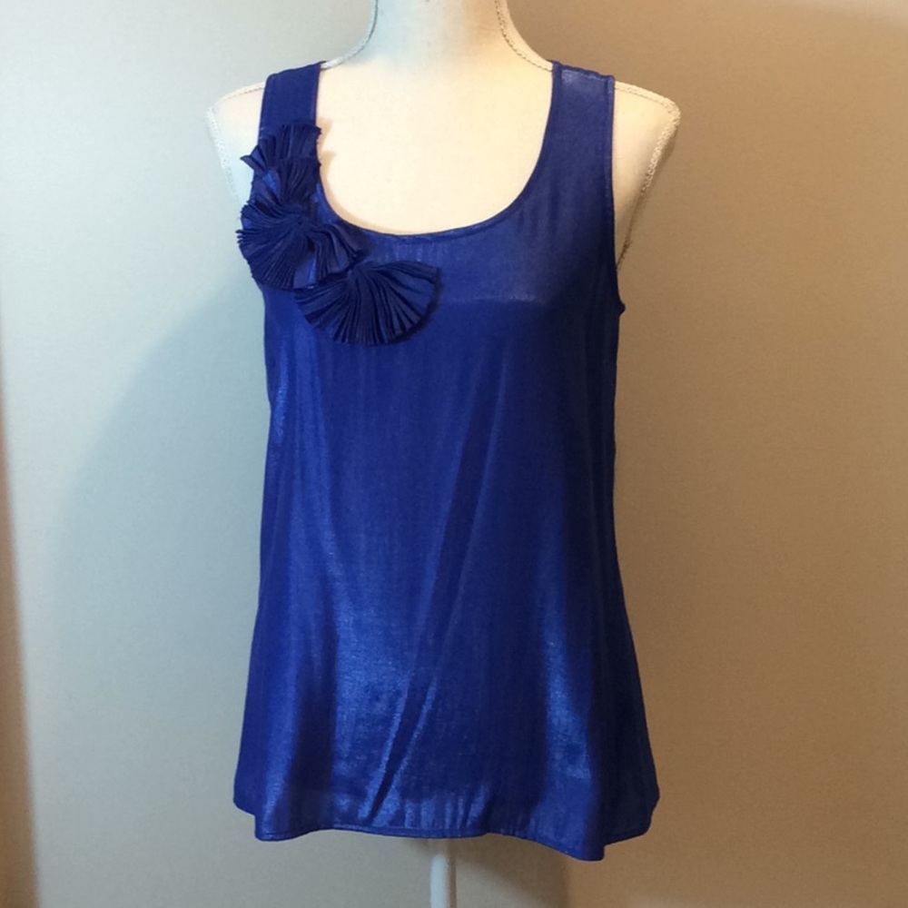 💫Anne Klein silky blue tank shirt Small💫